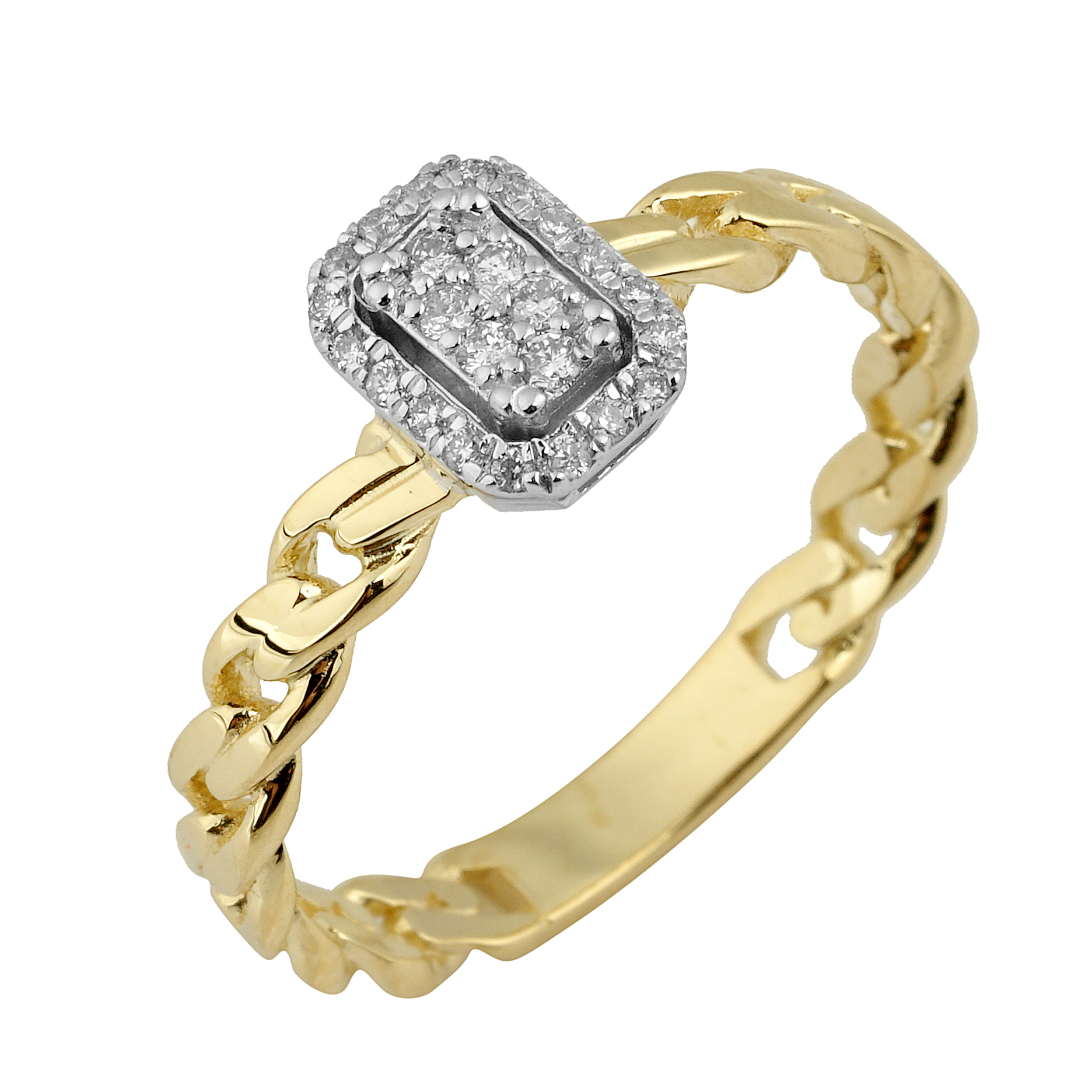 Brillant Ring 585/- Gold Bicolor  EXR4197