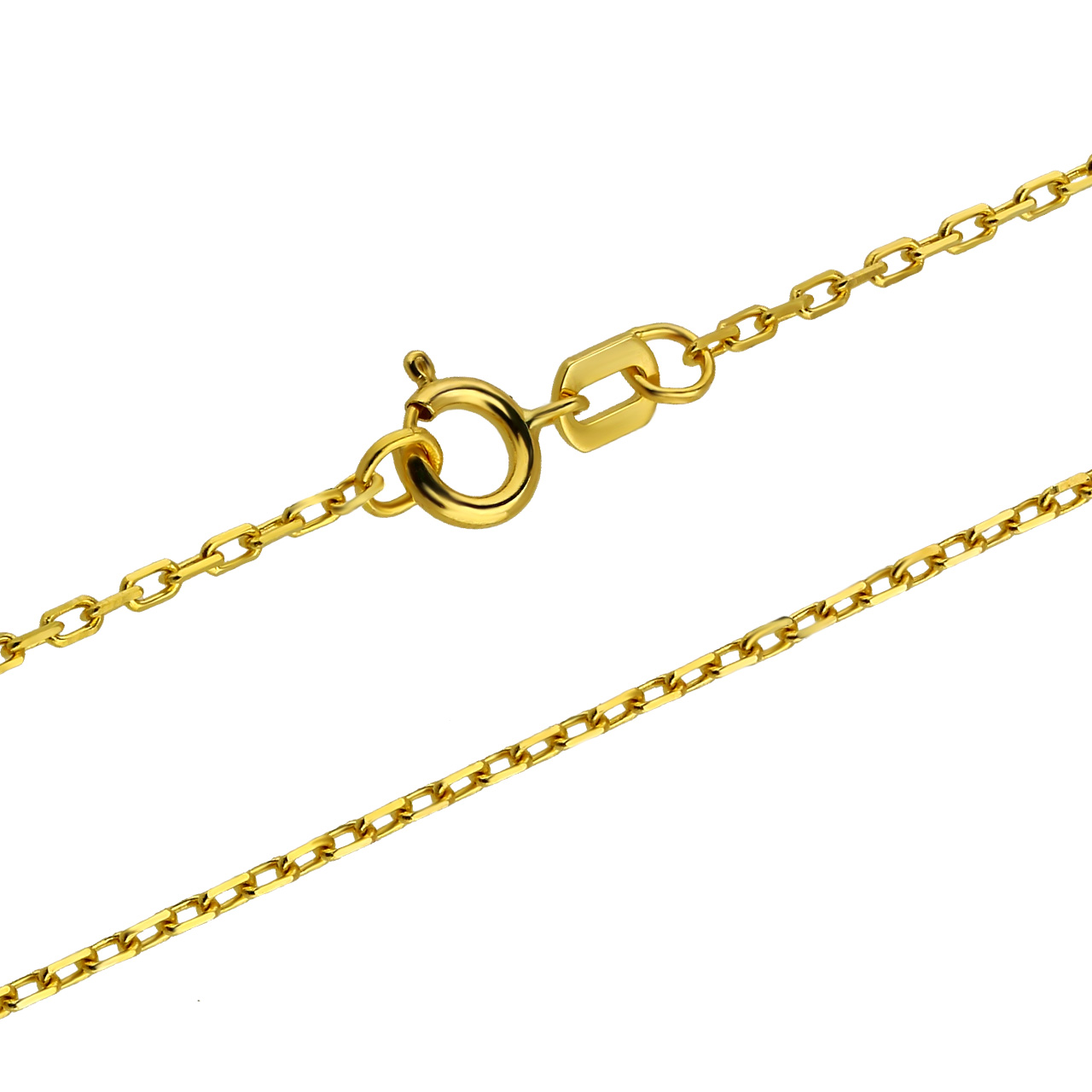 585er Goldkette Ankerkette diamantiert 1,2mm Gelbgold Kettenlänge: 50,0 cm