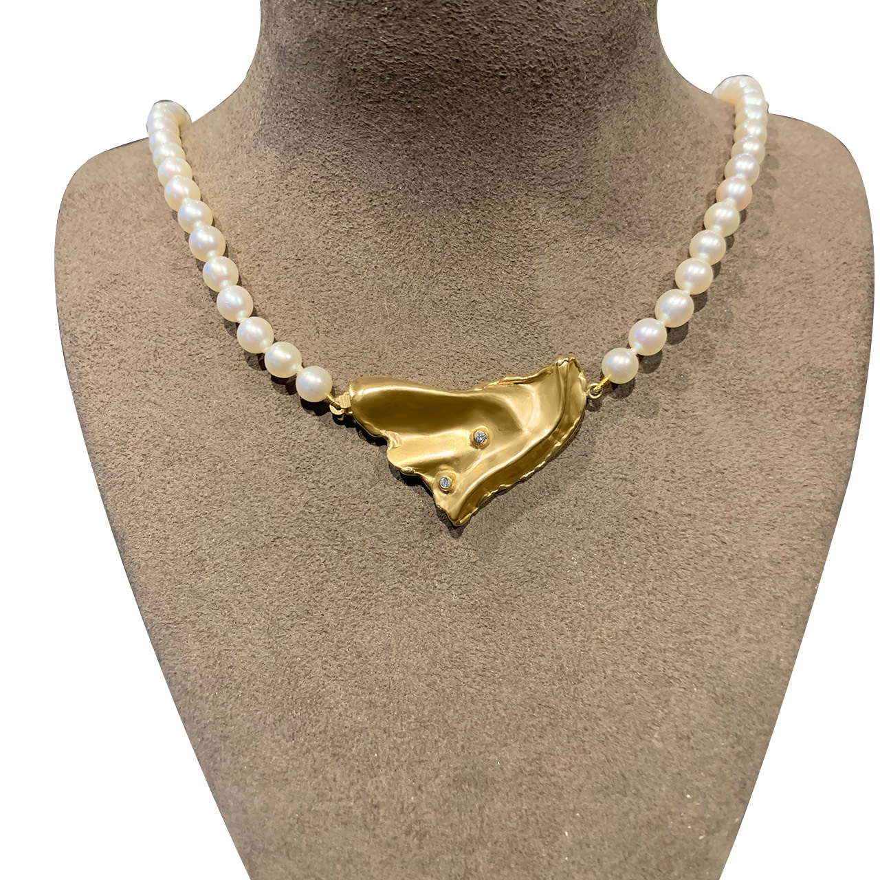 Perlen Collier aus 585/- Gelbgold EXPC4005