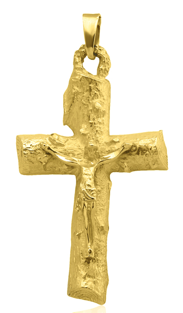 Kreuzanhänger mit Jesus 750/- Gold AN160048