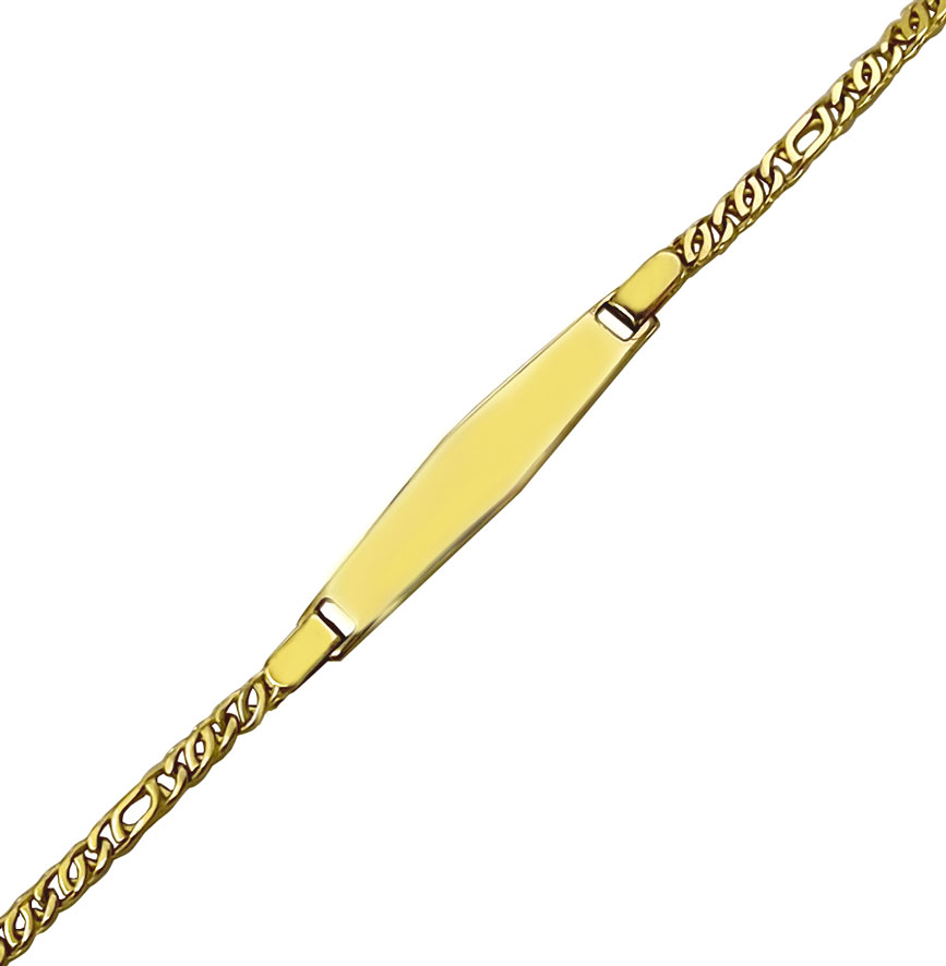 Gravur Ident Armband 585 Gold AR130052