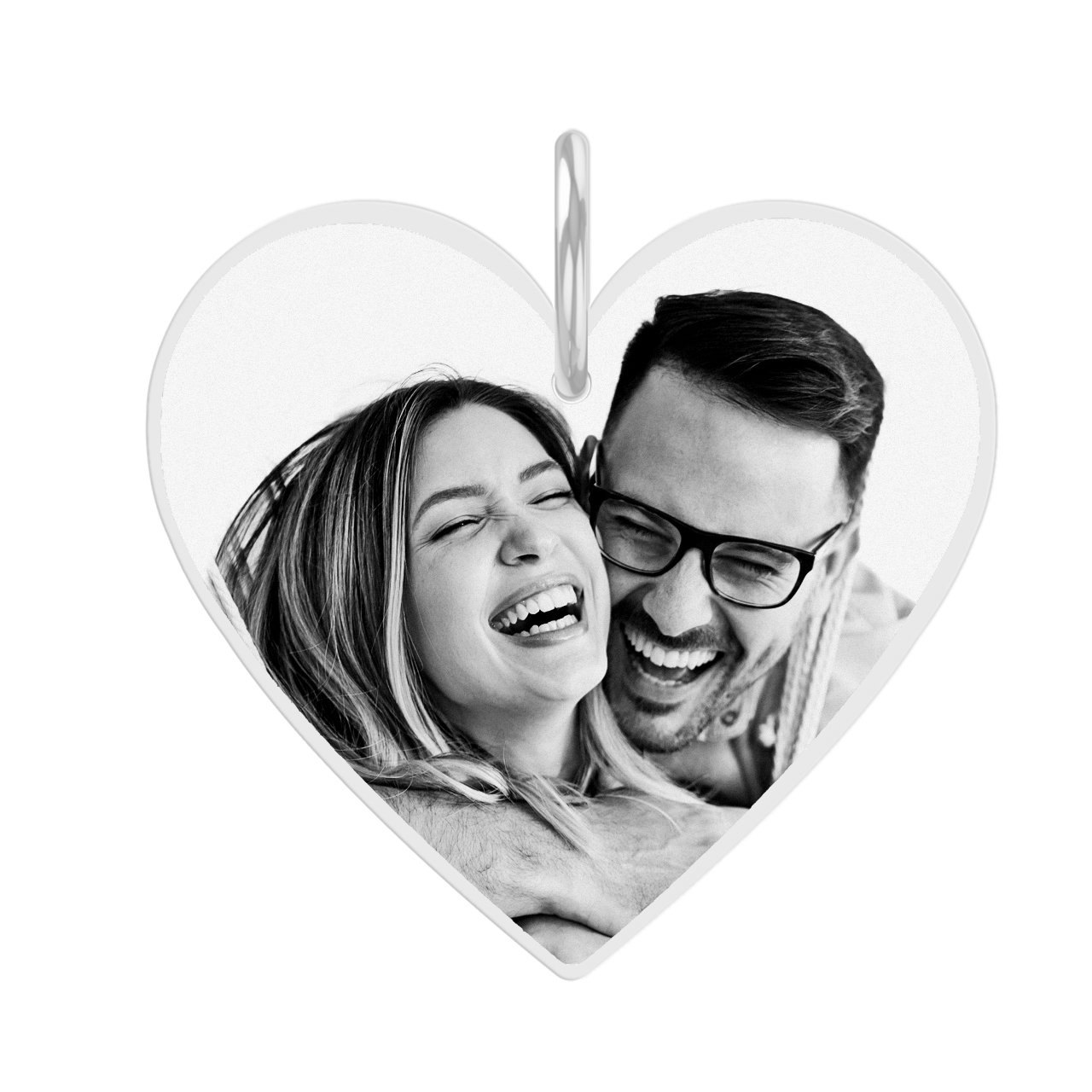 Foto Gravuranhänger Herz aus echtem 925er Silber - AN428S