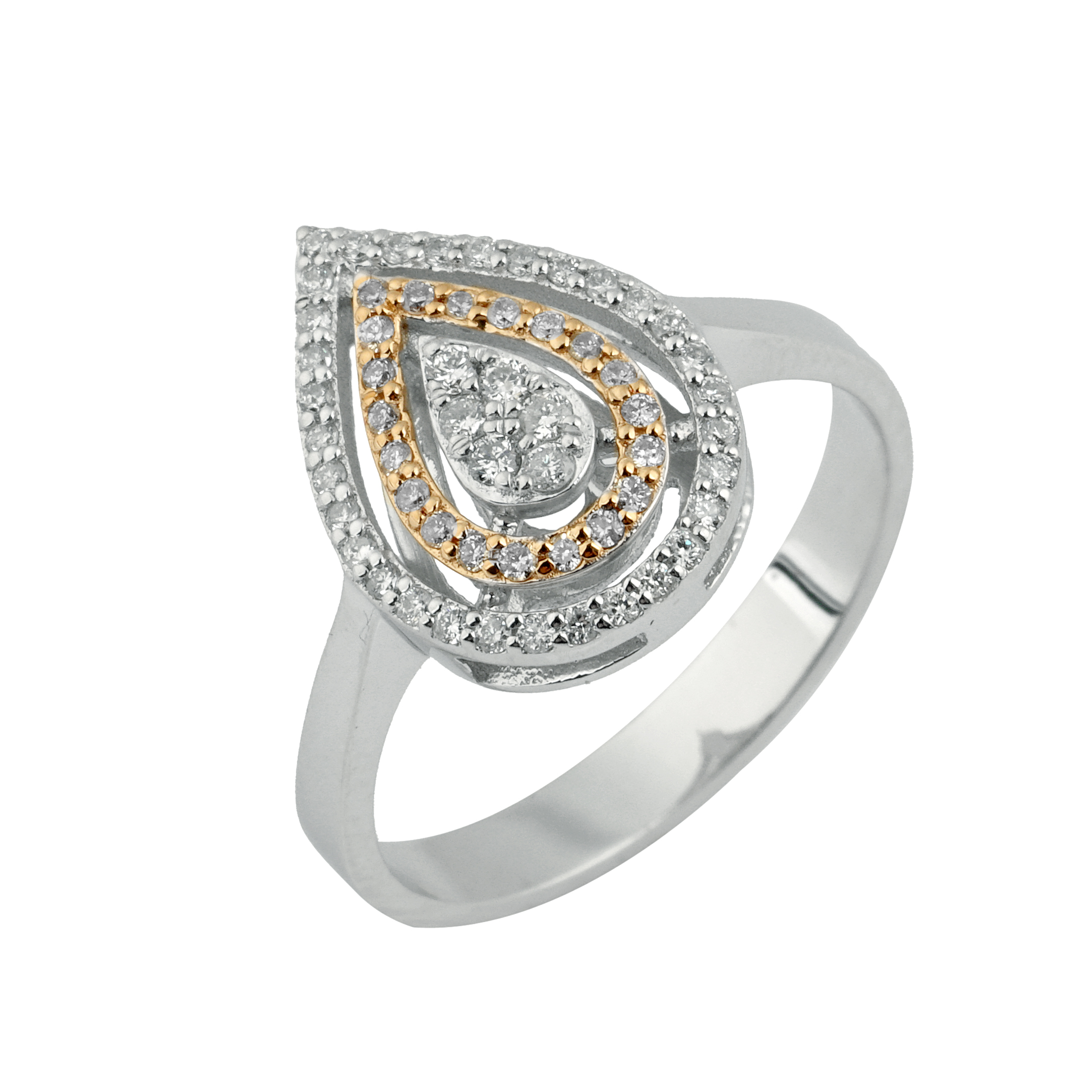 Brillant Ring 585/- Gold Bicolor  EXR4199