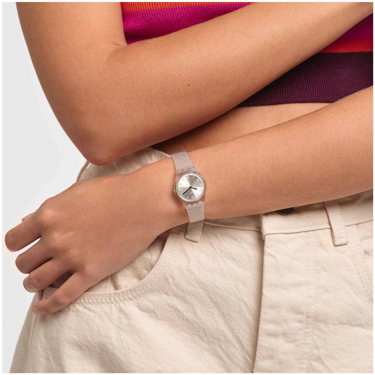 Swatch Silver Glistar Too