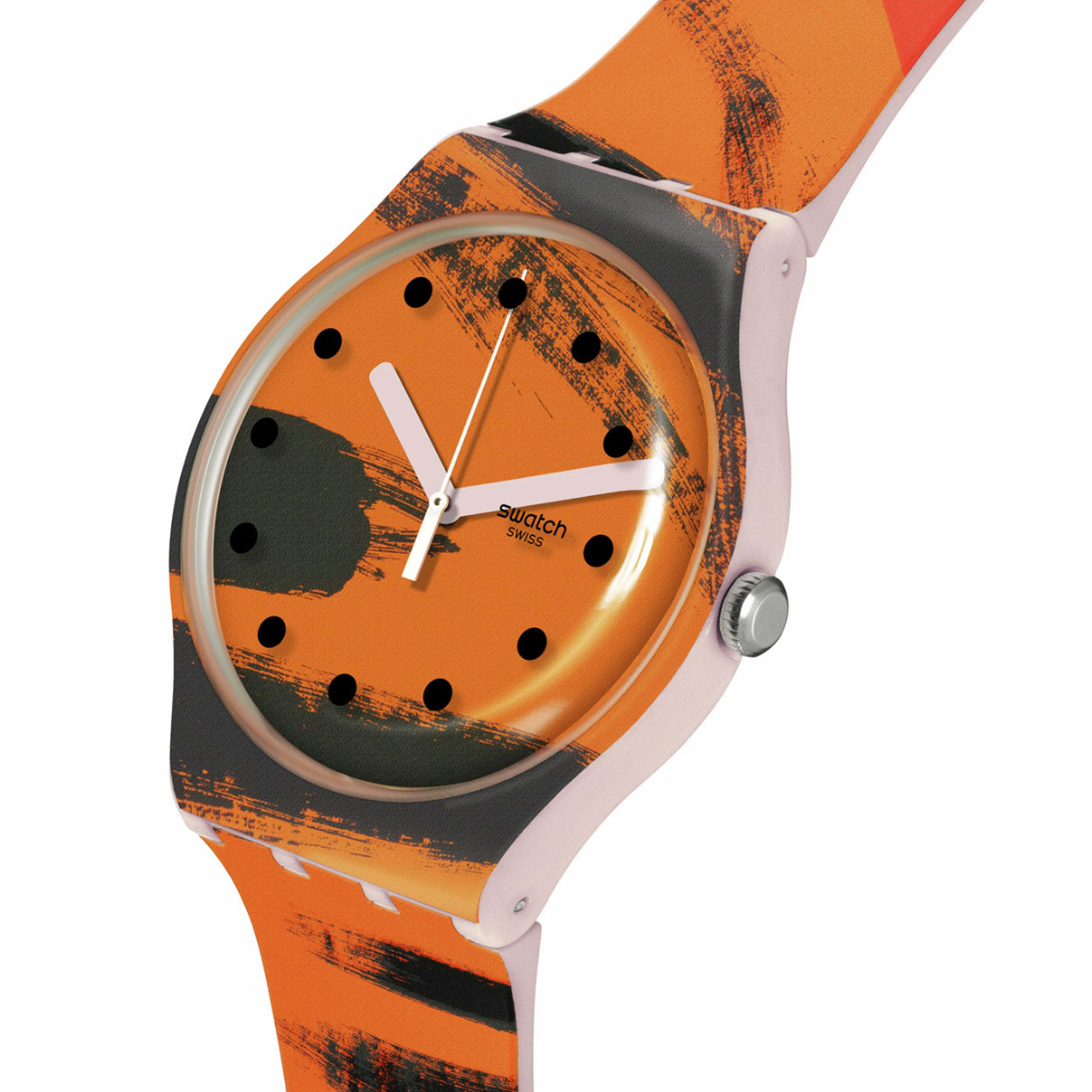 Swatch Barns-Graham's Orange an Red On Pink