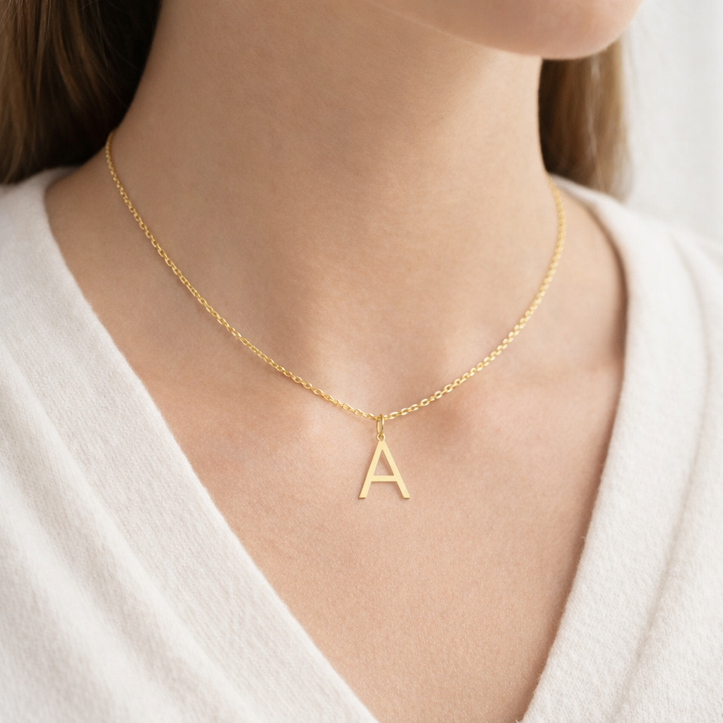 Essential Buchstabenanhänger 585 Gold ANB301