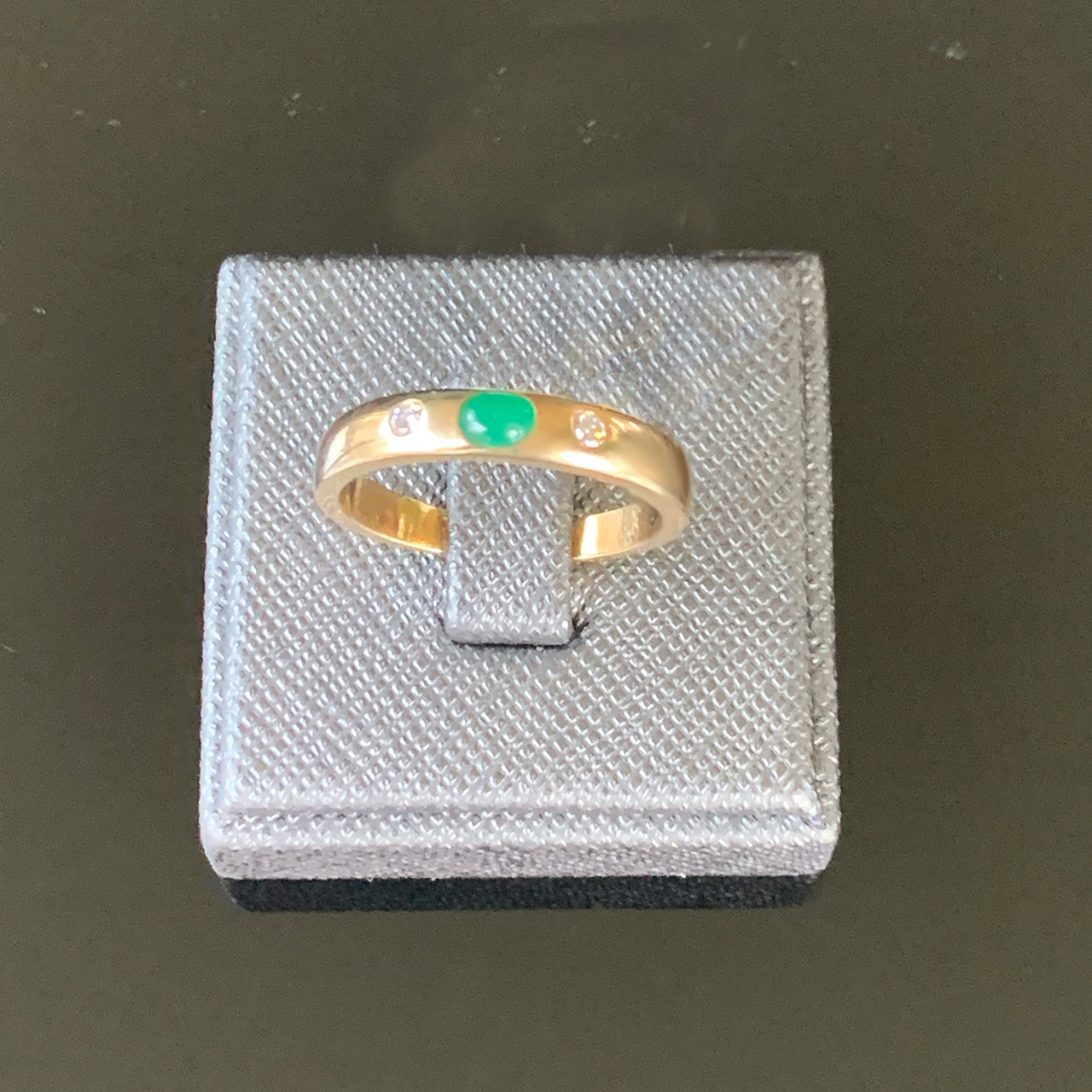 Smaragd Brillant Damen Ring aus 750/- Gold EXR4122