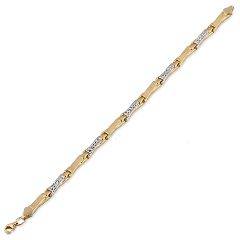 Goldarmband 585er Gold, Hochzeitsschmuck, Bicolor