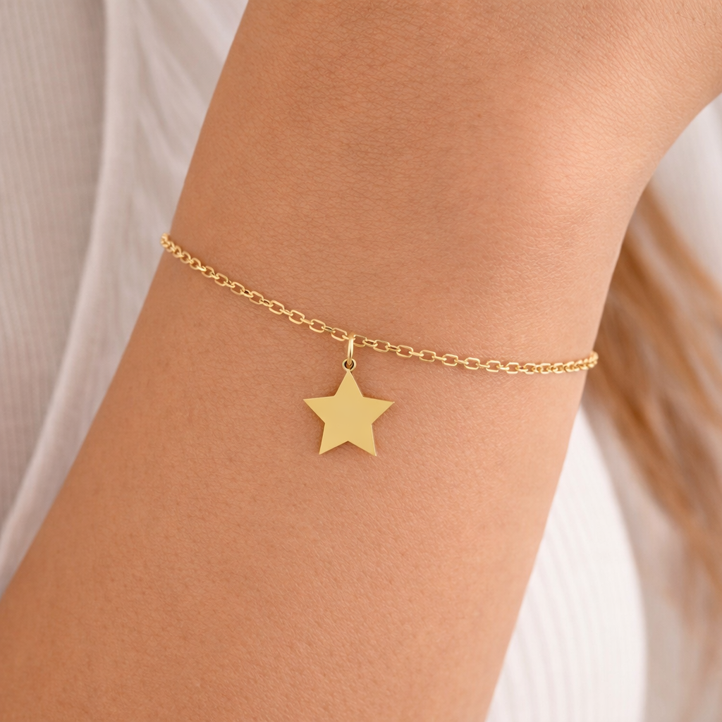 Stern 5 zackig Armband 585 Gold AEA245