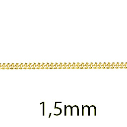 Panzerkette 1,5mm massiv 585 Gold 