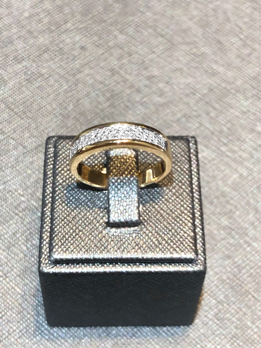 0,15ct. Diamant Ring 750/- Gelbgold EXR4095