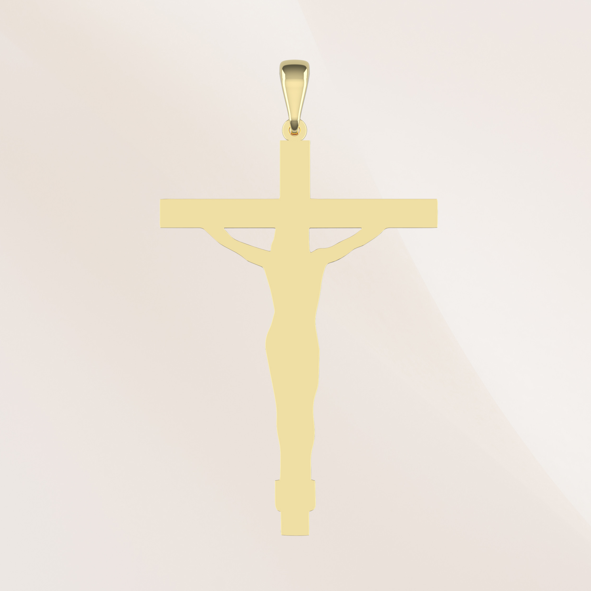 Lateinisches Kreuz Passionskreuz mit Jesus 585 Gold