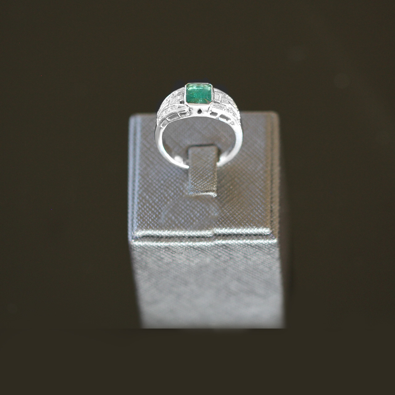Smaragd Brillant Damen Ring aus 750/- Gold EXR4127